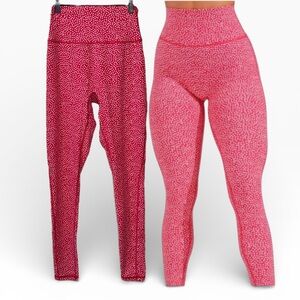 Buffbunny Collection Legacy Salsa Red Bossy Print Leggings Size Small